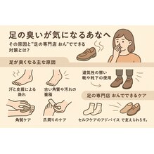 足の臭いが気になるとお悩みの方