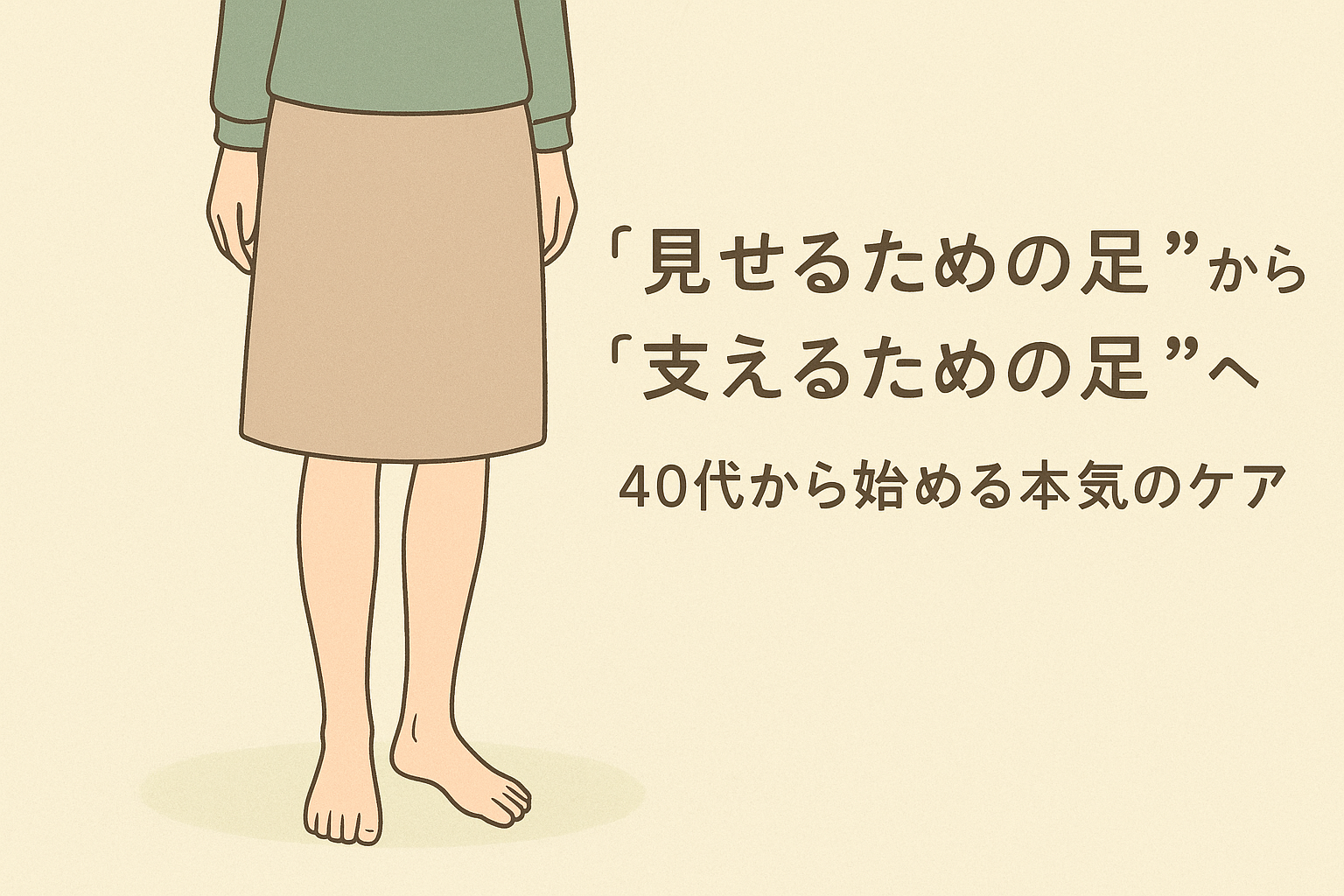 “見せるための足”から“支えるための足”へ
