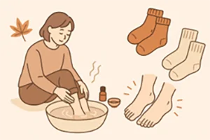 冷えは足元から。秋の冷え対策フットケア