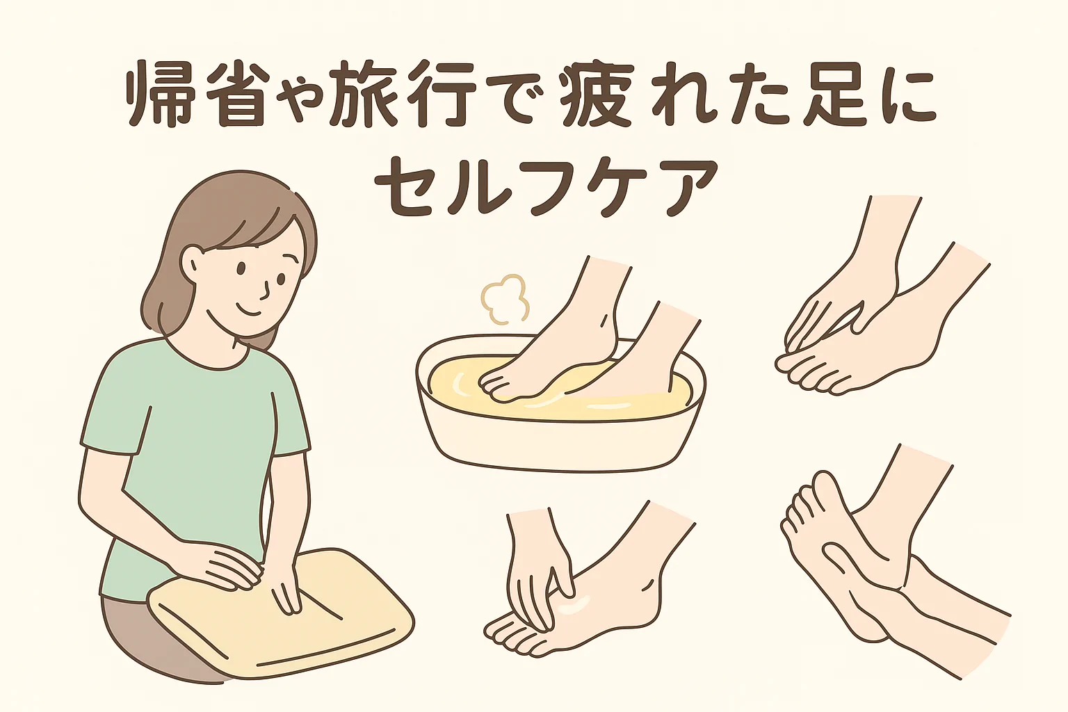 帰省や旅行で歩き疲れた足に。プロが勧めるセルフケア