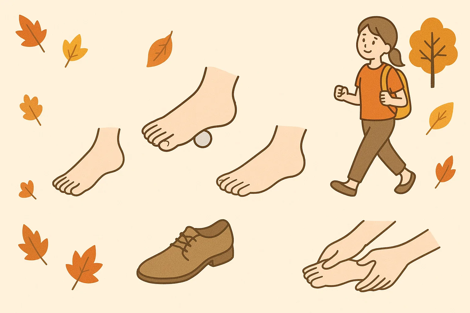 秋の行楽・旅行を快適に!歩き疲れない足作り
